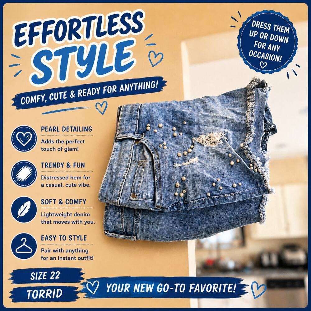 Torrid Distressed Denim Shorts Women's Size 22